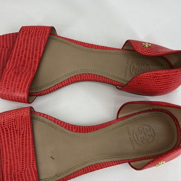 Tory Burch Tangerine Leather Sandals - Picture 7 of 14